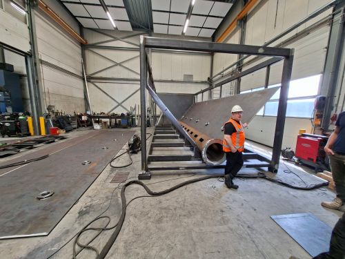 Soil feeder under construction