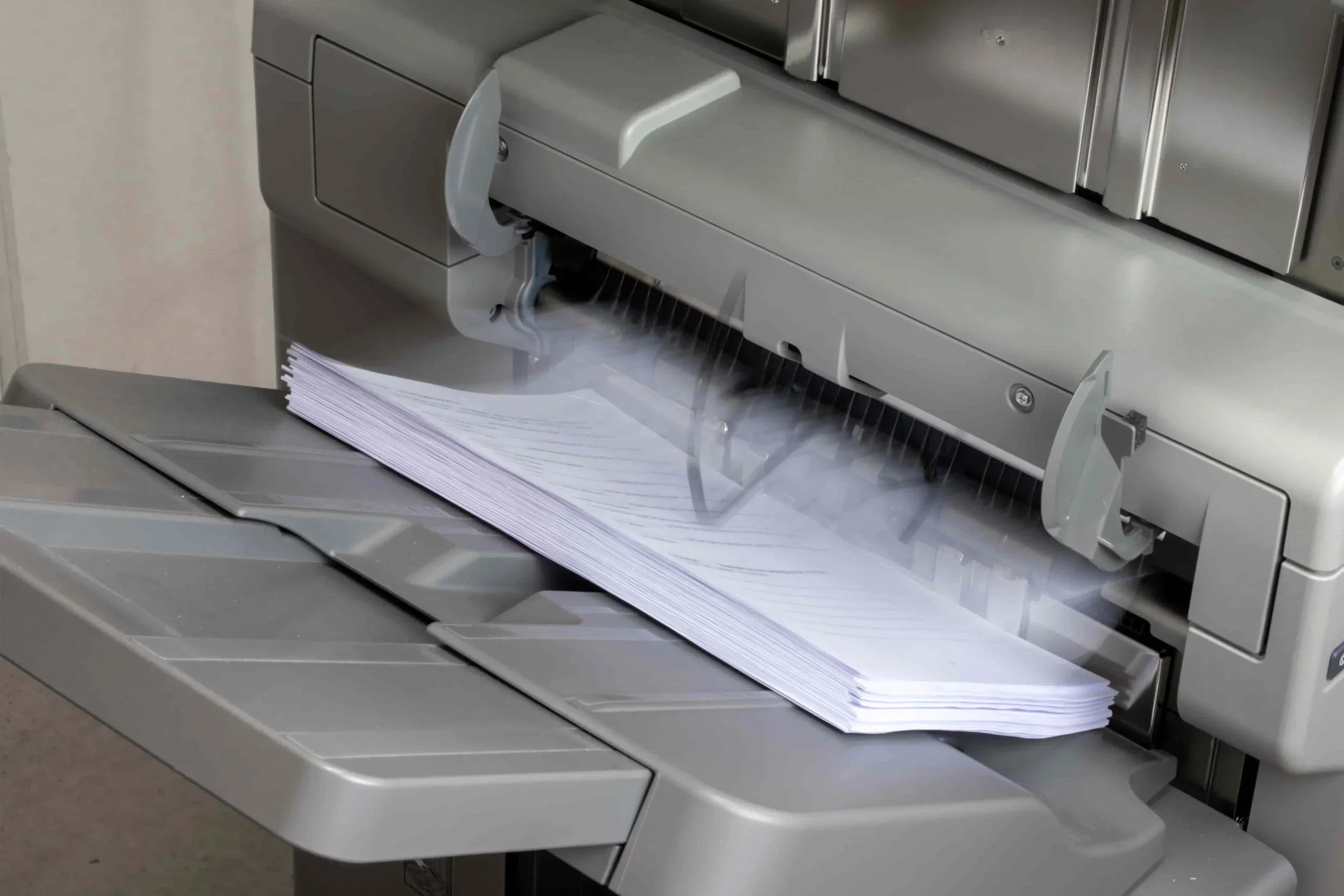 Papieren uit een printer