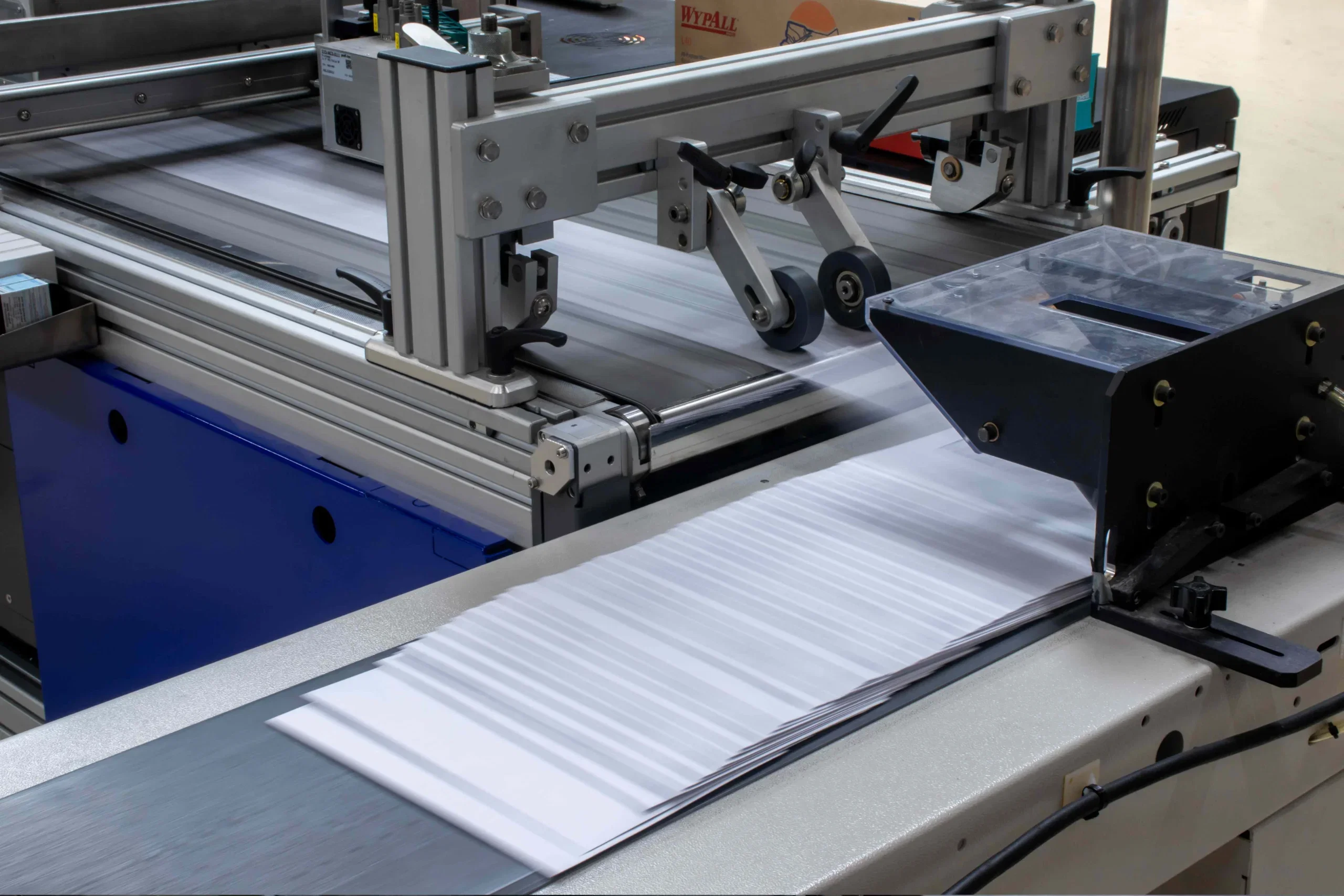 Print & Mail machine in werking