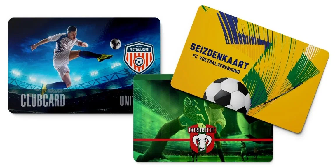 Plastic kaarten voor voetbal