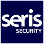 Blauw vierkant logo van Seris security