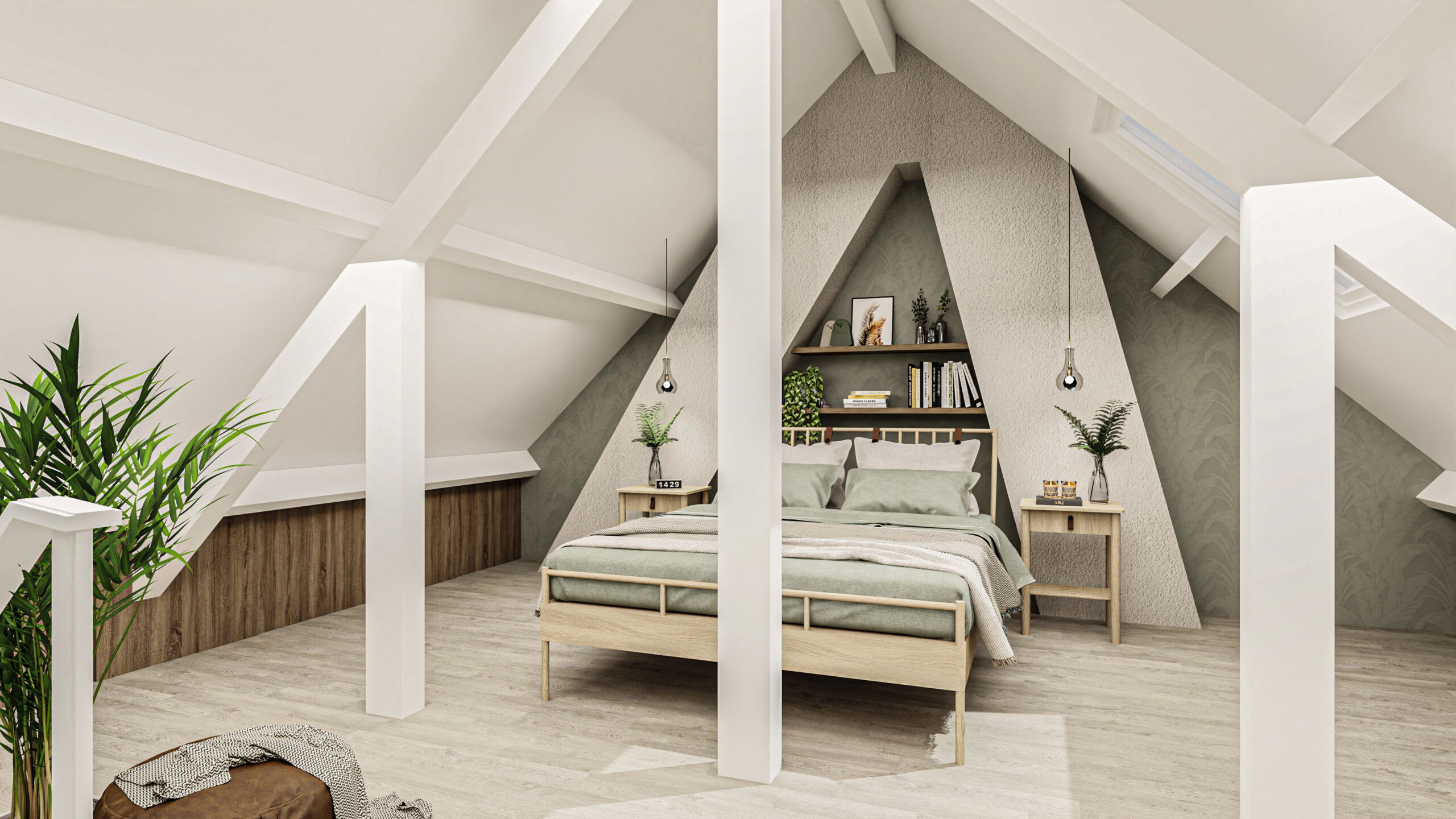 Interieurconcept_The Trend Girls _ Terneuzen _ Slaapkamer zolder 01